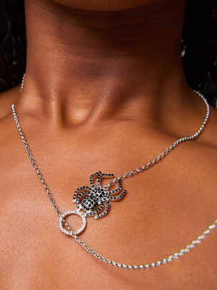 Spider Drop Necklace